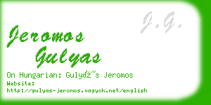 jeromos gulyas business card